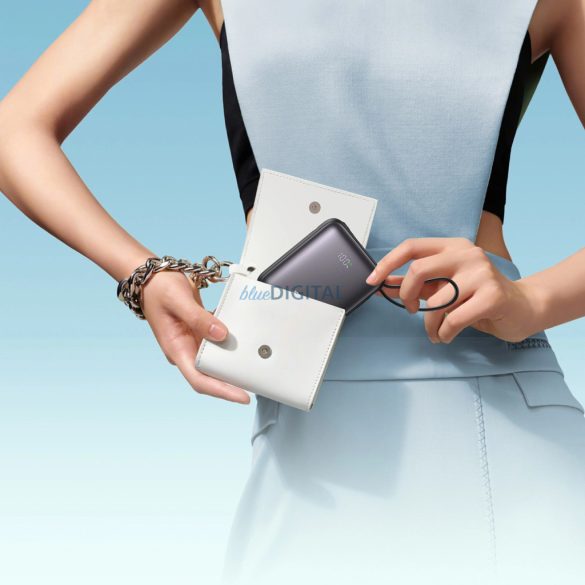 Joyroom JR-PBF27 10000mAh 22.5W Powerbank beépített USB-C és Lightning kábelekkel - fekete