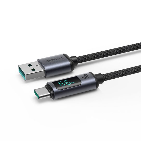 USB C - USB A kábel 66W 1.2m LED kijelzővel Joyroom S-AC066A16 - fekete