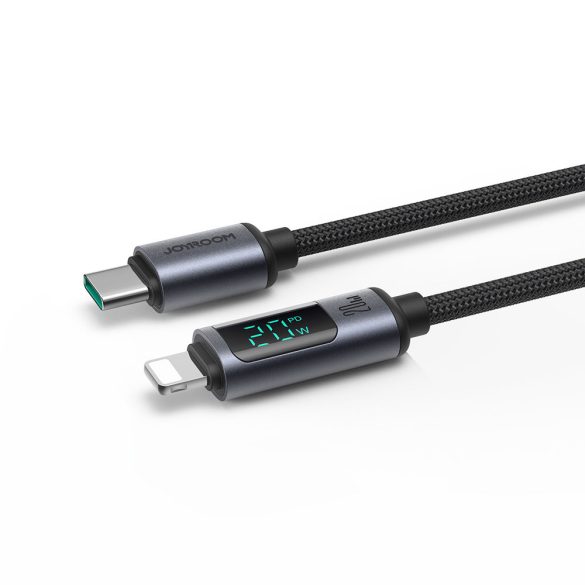 Lightning - USB C kábel 20W 1.2m LED kijelzővel Joyroom S-CL020A16 - fekete