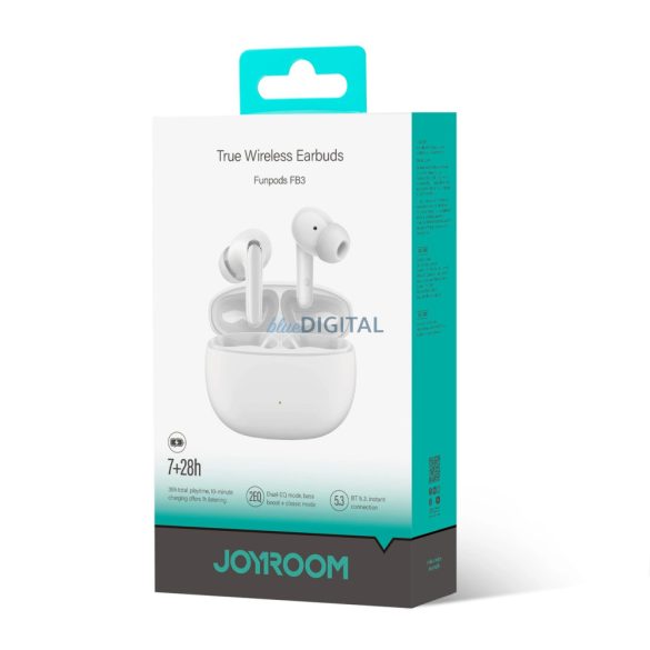 Joyroom JR-FB1 Funpods Series TWS Bluetooth 5.3 vezeték nélküli fejhallgató - fehér