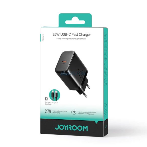 Joyroom JR-TCF11 gyorstöltő akár 25W teljesítményig + USB-C / USB-C kábel 1m - fehér