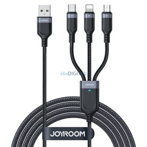 Joyroom Multi-Use Series 3 az 1-ben kábel S-1T3018A18 Lightning USB-C micro USB 30 cm - fekete