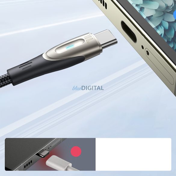 Joyroom Pioneer Series SA31-CC5 USB-C / USB-C kábel 240W 1.2m - fekete