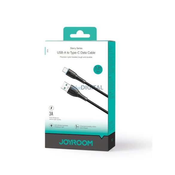 Joyroom Starry Series SA32-AC3 3A USB-A / USB-C kábel 1m - fekete