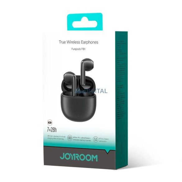 TWS Joyroom Funpods sorozat JR-FB1 Bluetooth 5.3 vezeték nélküli fülhallgató - fekete