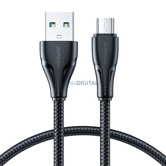 Joyroom USB kábel - micro USB 2.4A Surpass Series gyorstöltéshez és adatátvitelhez 0.25 m fekete (S-UM018A11)