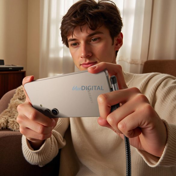 Joyroom S-A56 EnjoyX sorozat 90° USB-A - USB-C 3A kábel 1,2m - fekete