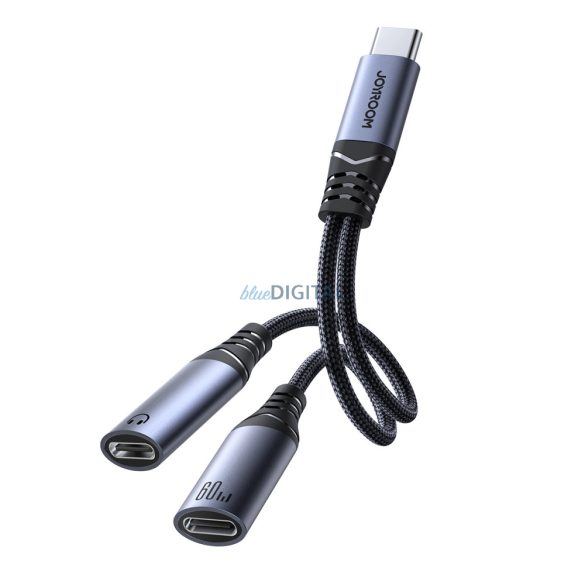 Joyroom SY-C03 USB-C 2x USB-C 2in1 DAC adapter - fekete