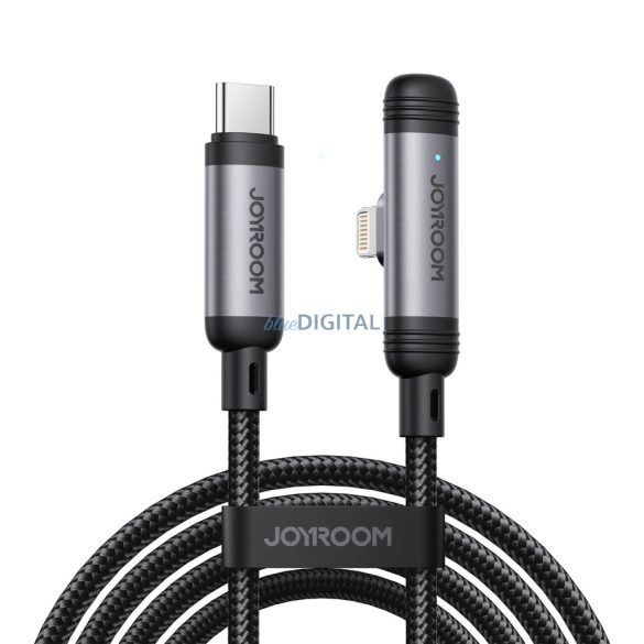 Joyroom S-A56 EnjoyX sorozat 90° USB-C - Lightning kábel 30W 1,2m - fekete