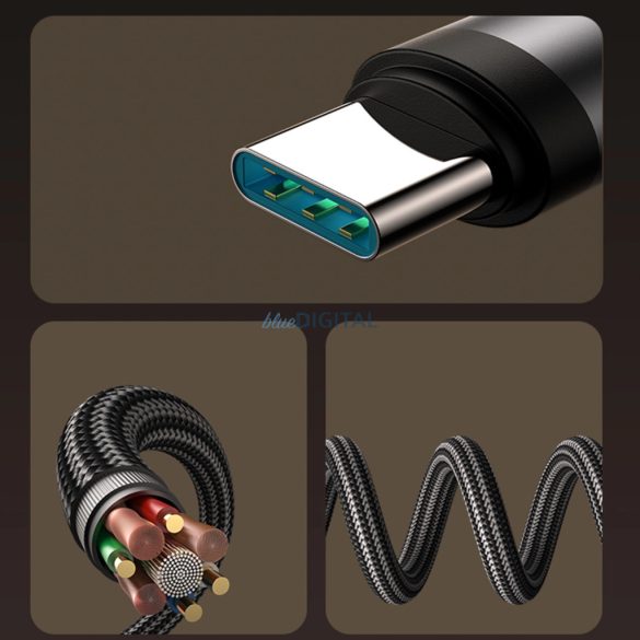 Joyroom S-A56 EnjoyX sorozat 90° USB-C - Lightning kábel 30W 1,2m - fekete