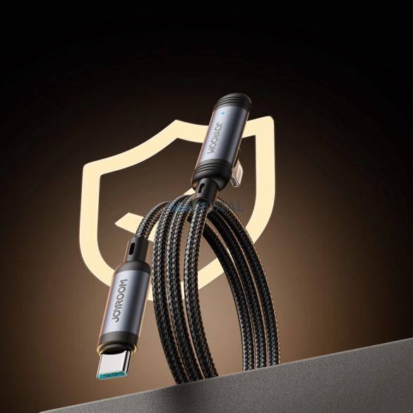 Joyroom S-A56 EnjoyX sorozat 90° USB-C - Lightning kábel 30W 1,2m - fekete