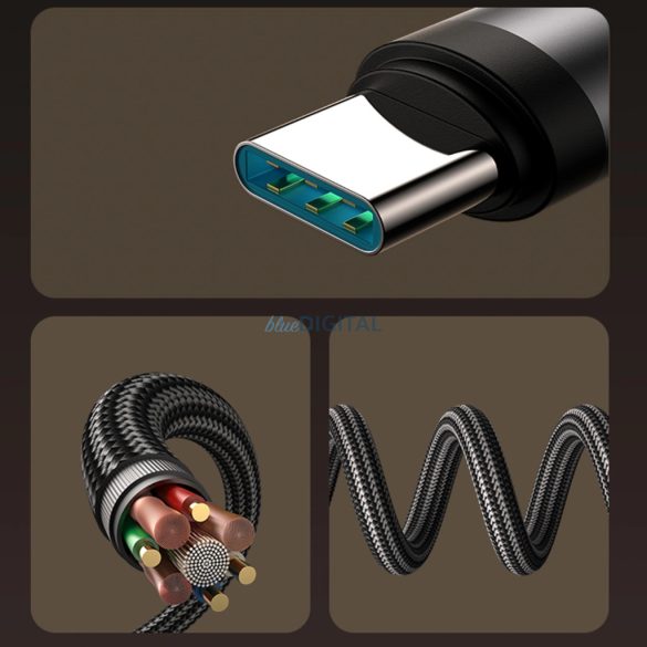 Joyroom S-A56 EnjoyX sorozat 90° USB-C - USB-C kábel 60W 1,2m - fekete