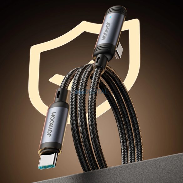 Joyroom S-A56 EnjoyX sorozat 90° USB-C - USB-C kábel 60W 1,2m - fekete