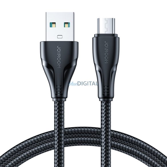 Joyroom USB kábel - micro USB 2.4A Surpass Series gyorstöltéshez és adatátvitelhez 2 m fekete (S-UM018A11)