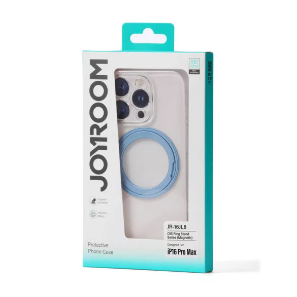Joyroom JR-16JL6 tok iPhone 16 Pro Max Ultra-vékony MagSafe kompatibilis 360°-os gyűrűs állvánnyal - Kék