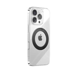   Joyroom JR-16JL6 iPhone 16 Pro Ultra-vékony MagSafe kompatibilis tok 360°-os gyűrűs állvánnyal - Fekete