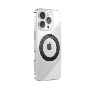 Joyroom JR-16JL6 iPhone 16 Pro Max Ultra-vékony MagSafe kompatibilis tok 360°-os gyűrűs állvánnyal - Fekete