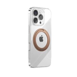   Joyroom JR-16JL6 iPhone 16 Pro Ultra-vékony MagSafe kompatibilis tok 360°-os gyűrűs állvánnyal - arany színben