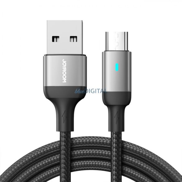Joyroom USB kábel - micro USB 2.4A gyorstöltéshez és adatátvitelhez 2 m fekete (S-UM018A10)