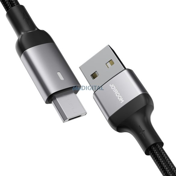 Joyroom USB kábel - micro USB 2.4A gyorstöltéshez és adatátvitelhez 2 m fekete (S-UM018A10)