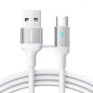 Joyroom USB kábel - micro USB 2.4A gyorstöltéshez és adatátvitelhez 2 m fehér (S-UM018A10)