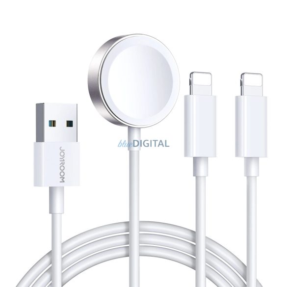 Joyroom S-IW007 3 az 1-ben kábel USB-A mágneses töltő - Lightning 1.2m - fehér