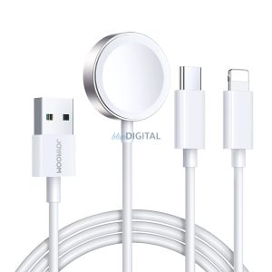 Joyroom S-IW008 3 az 1-ben kábel mágneses töltő USB-A - villám/USB-C 1,2m - fehér