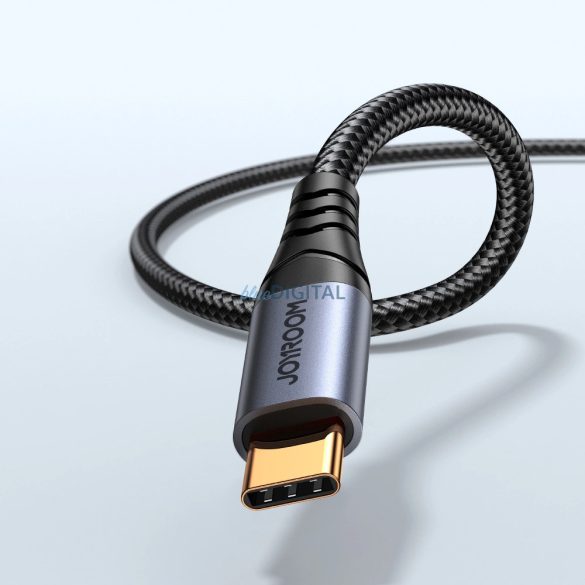 Joyroom sztereó audiokábel AUX 3,5 mm mini jack - USB-C telefon 1,2 m fekete (SY-A07)