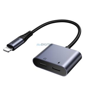 Joyroom SY-L02 Lightning és 2x Lightning DAC adapter 2in1 - fekete