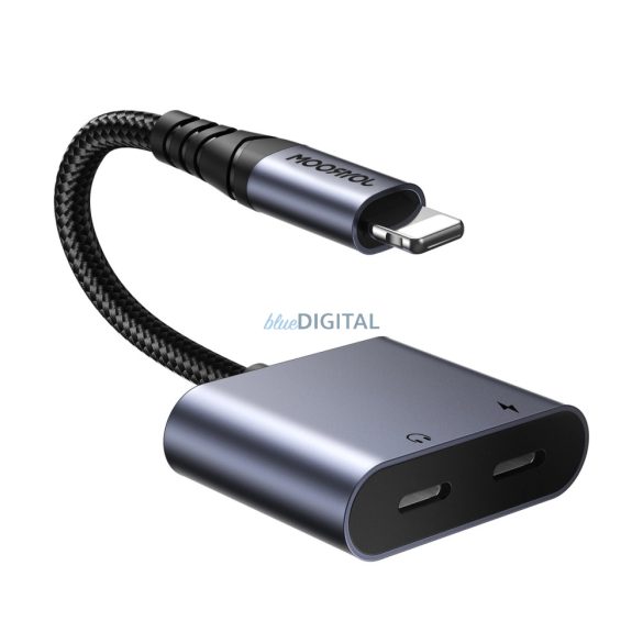 Joyroom SY-L02 Lightning és 2x Lightning DAC adapter 2in1 - fekete