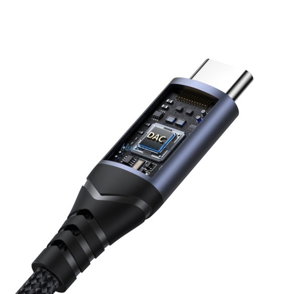 Joyroom SY-C01 USB-C DAC adapter 3,5 mm-es mini jack csatlakozóra - fekete