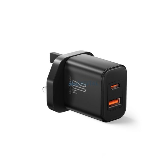 UK Joyrooom FlashSeries JR-TCF05 20W USB-A USB-C töltő - Fekete