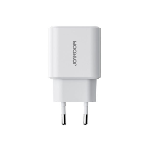 Joyroom JR-TCF05 20W USB-C / USB-A gyors kétportos fali töltő - fehér + USB-C - Lightning 1m