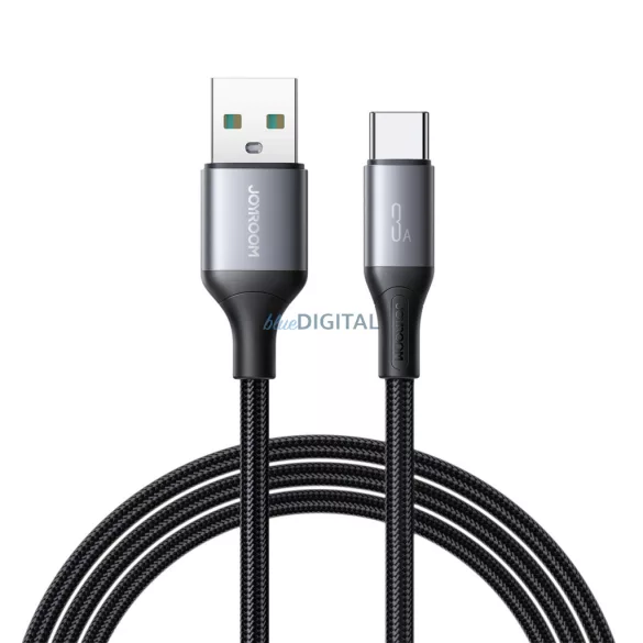 Joyroom S-A28 Flash sorozat 3A USB-A - USB-C kábel 1m - fekete