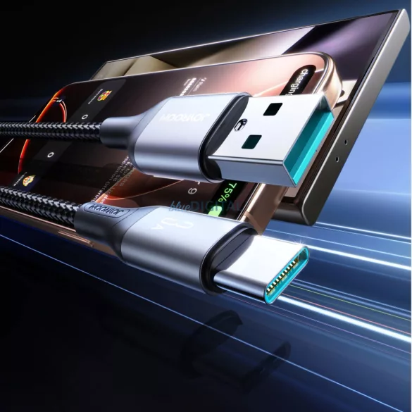 Joyroom S-A28 Flash sorozat 3A USB-A - USB-C kábel 1m - fekete
