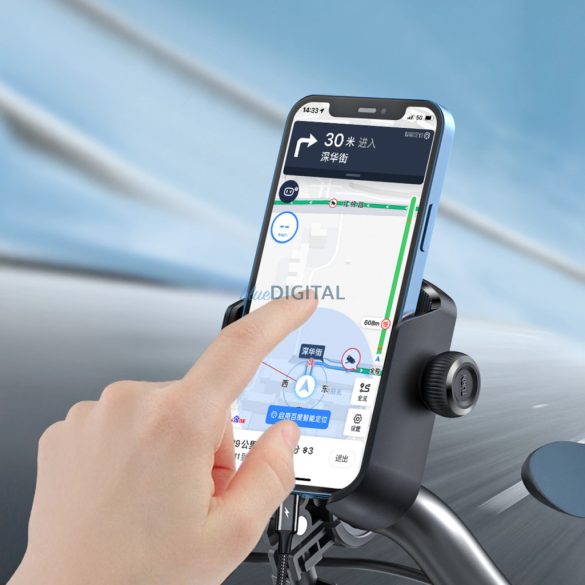 Joyroom JR-ZS431 telefontartó kerékpárhoz, motorkerékpárhoz, robogóhoz - fekete színű