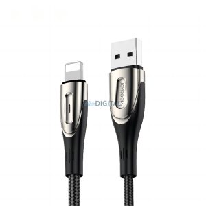 Joyroom Sharp Series gyorstöltő kábel USB-A - Lightning 3A 1.2m fekete (S-M411)