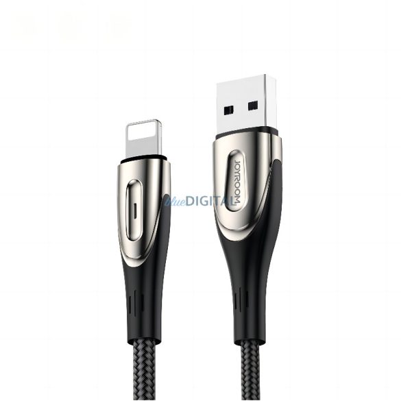 Joyroom Sharp Series gyorstöltő kábel USB-A - Lightning 3A 1.2m fekete (S-M411)
