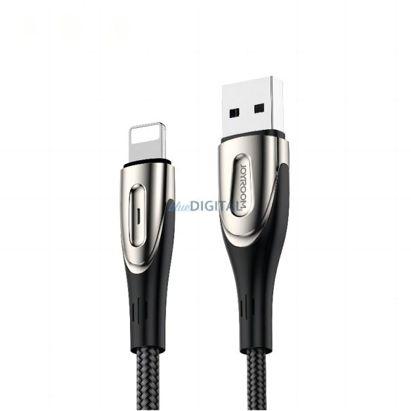 Joyroom Sharp Series gyorstöltő kábel USB-A - Lightning 3A 2m fekete (S-M411)