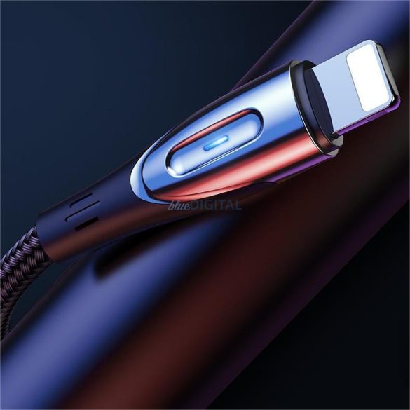 Joyroom Sharp Series gyorstöltő kábel USB-A - Lightning 3A 2m fekete (S-M411)