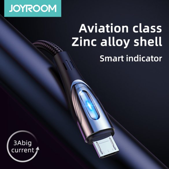 Joyroom S-M411 USB-A - microUSB kábel 3A 1.2m - fekete