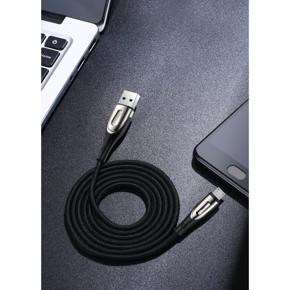 Joyroom S-M411 USB-A - microUSB kábel 3A 1.2m - fekete