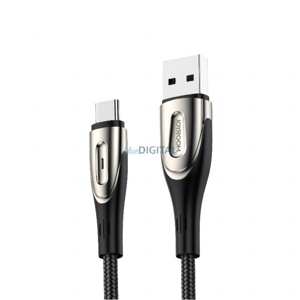 Joyroom Sharp Series kábel gyors töltéssel USB-A - USB-C 3A 1.2m fekete (S-M411)