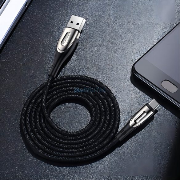 Joyroom Sharp Series kábel gyors töltéssel USB-A - USB-C 3A 1.2m fekete (S-M411)