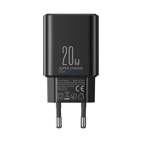 Joyroom JR-TCF06 USB C 20W PD töltő | fekete