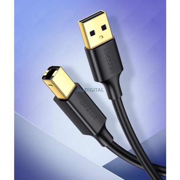 Ugreen USB B típusú nyomtatókábel (male) - USB 2.0 (male) 480 Mbps 1,5 m fekete (US135 10350)