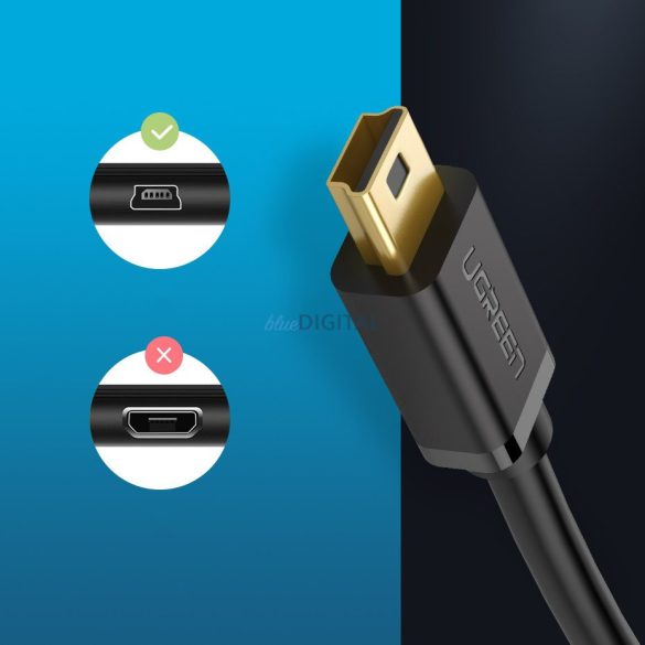 Ugreen kábel USB - mini USB kábel 480 Mbps 1 m fekete (US132 10355)