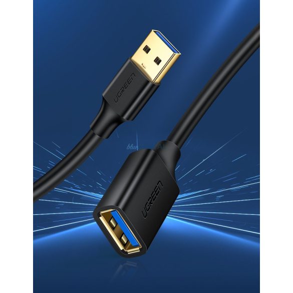 Ugreen kábel hosszabbító adapter USB 3.0 (female) - USB 3.0 (male) 1m fekete (10368)