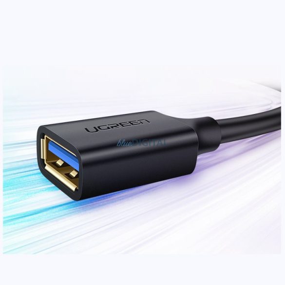 Ugreen kábel hosszabbító adapter USB 3.0 (female) - USB 3.0 (male) 1m fekete (10368)