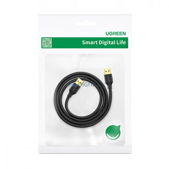 Ugreen kábel USB-A - USB-A USB3.0 5Gb/s 0.5m fekete (US128)